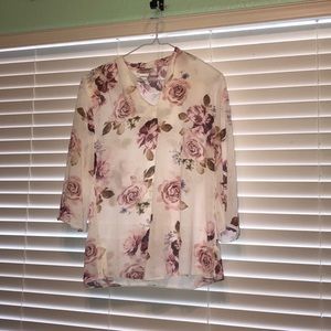mid sleeve blouse